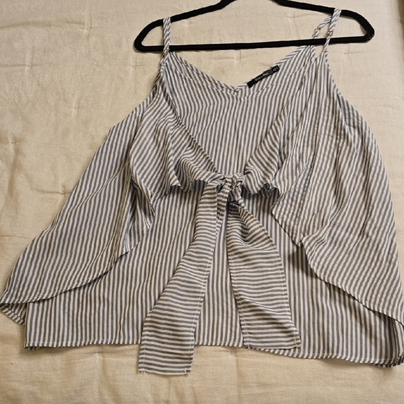 Doe & Rae Blue and White Striped Camisole - Picture 6 of 12